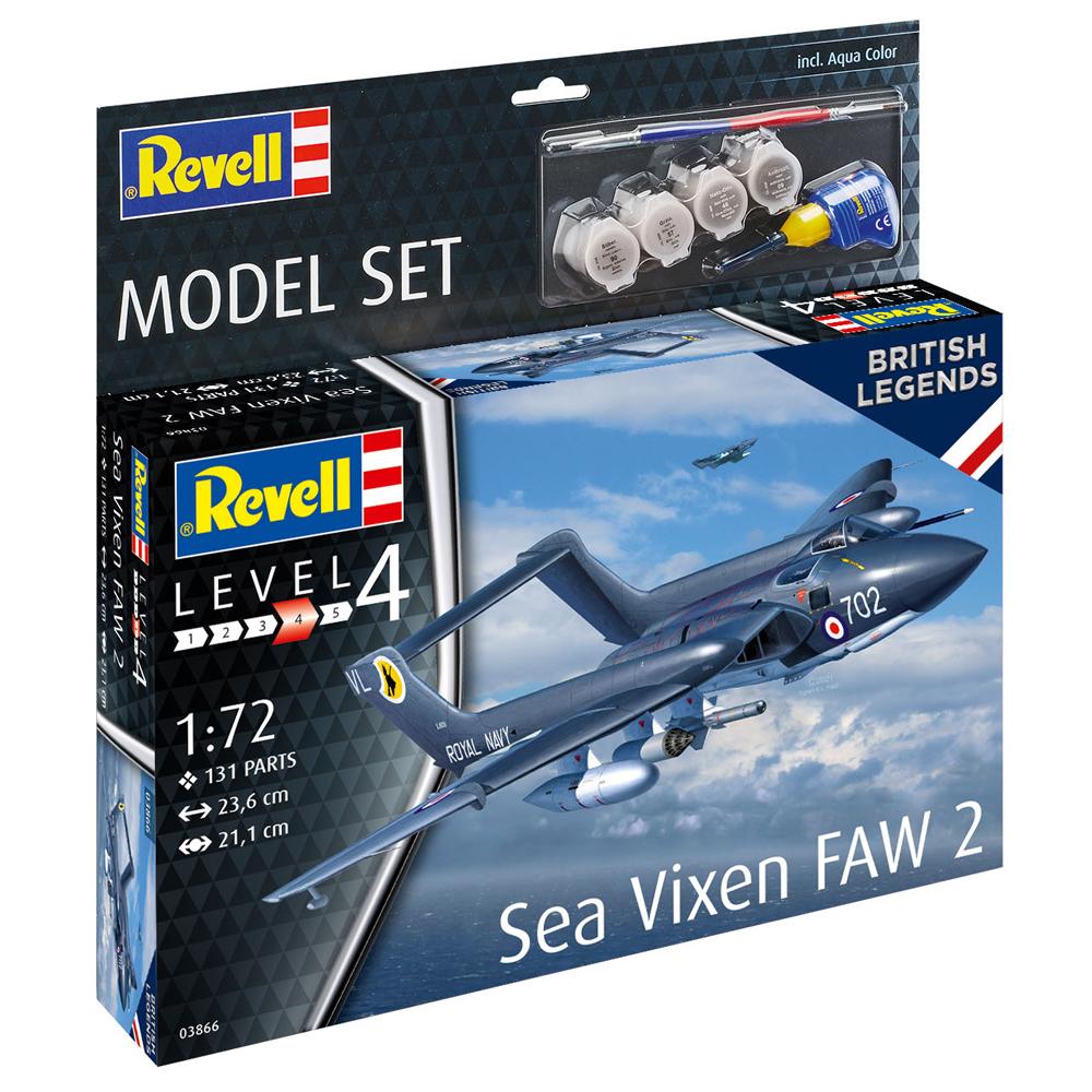 View 3 Revell British Legends Sea Vixen FAW 2 Aircraft MODEL SET Scale 1:72 63866