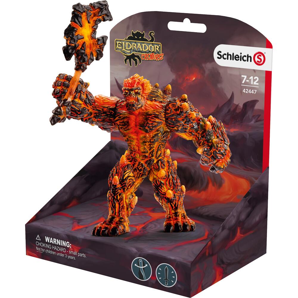 Schleich Eldrador Creatures Lava Golem Fantasy Figure with Weapon Toy SC42447