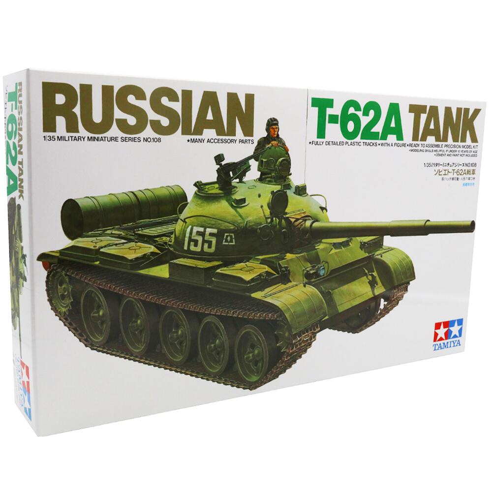Tamiya Russian T-62A Tank Model Kit Scale 1:35 35108