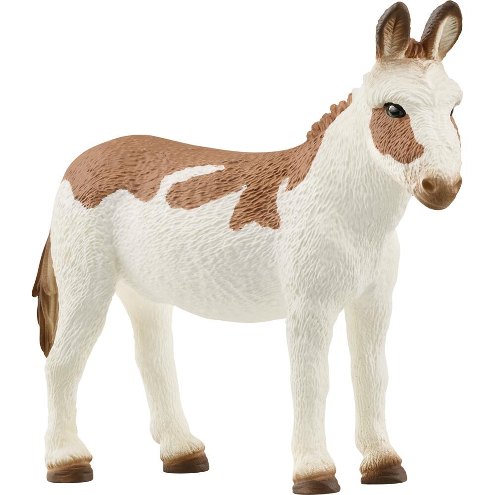 Schleich Farm World American Spotted Donkey Animal Figure Toy for Ages 3+ 13961
