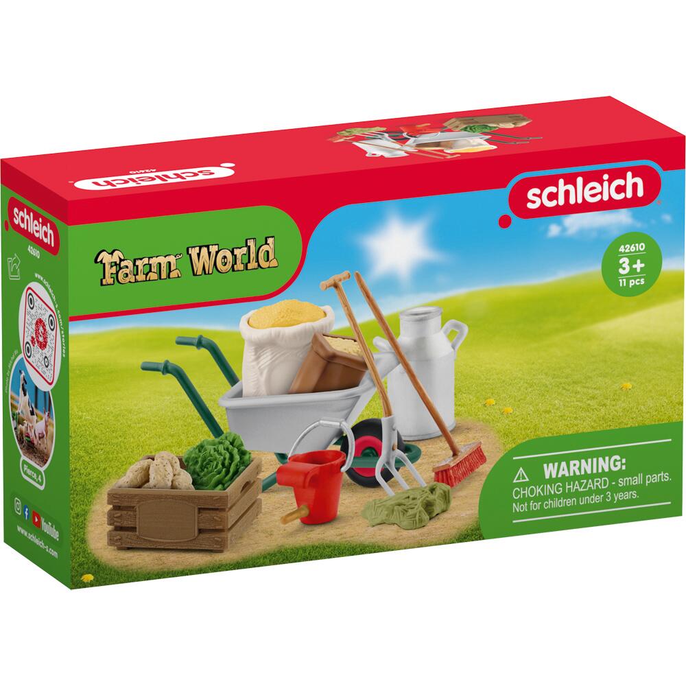 Schleich Farm World Stable Care 11 Piece Accessory Set for Ages 3+ 42610