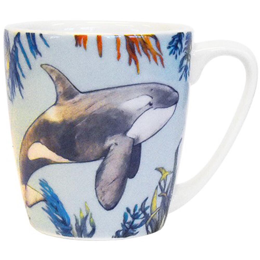 Queens Sealife Killer Whale Fine China 300ml Acorn Mug SEAL00011