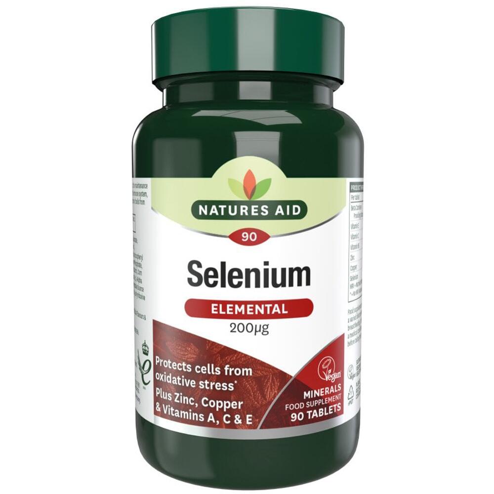 Natures Aid Selenium 200µg with Zinc, Copper & Vitamins A, C & E 90 TABLETS 130830