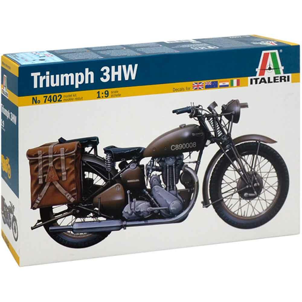 Italeri Triumph 3HW Motorcycle Model Kit Scale 1:9 7402