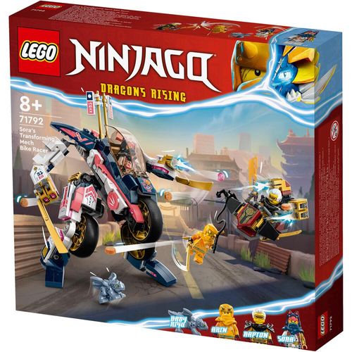 LEGO Ninjago Sora's Transforming Mech Bike Racer 384 Piece Building Set ...