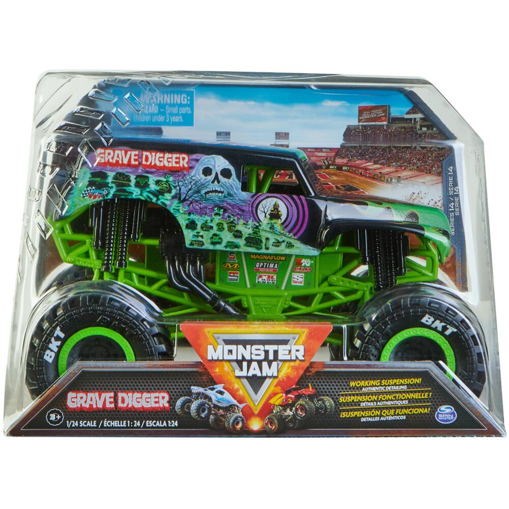 Monster Jam 1:64 Grave Digger Monster Truck, See-Thru Crew Series