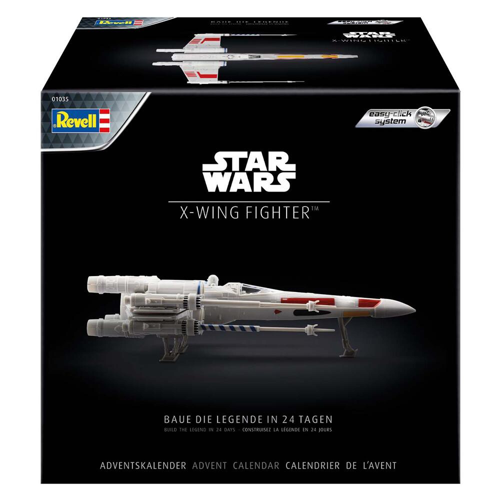 View 4 Revell Star Wars X-Wing Fighter Advent Calendar Model Kit Easy-Click Scale 1/57 01035