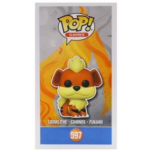 View 4 Funko POP! Games Pokémon GROWLITHE Vinyl Figure 597 74229