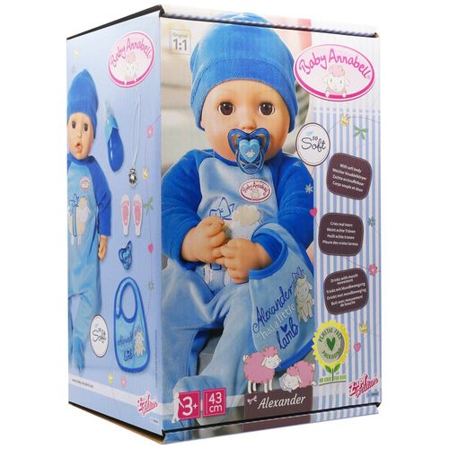 Baby Annabell Alexander Interactive Doll So Soft 43cm 706305