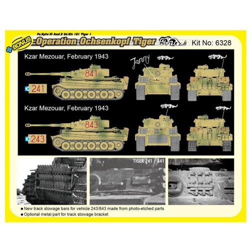 Dragon Tiger I Pz.Kpfw.VI Ausf.E Operation Ochsenkopf Model Kit Scale 1:35