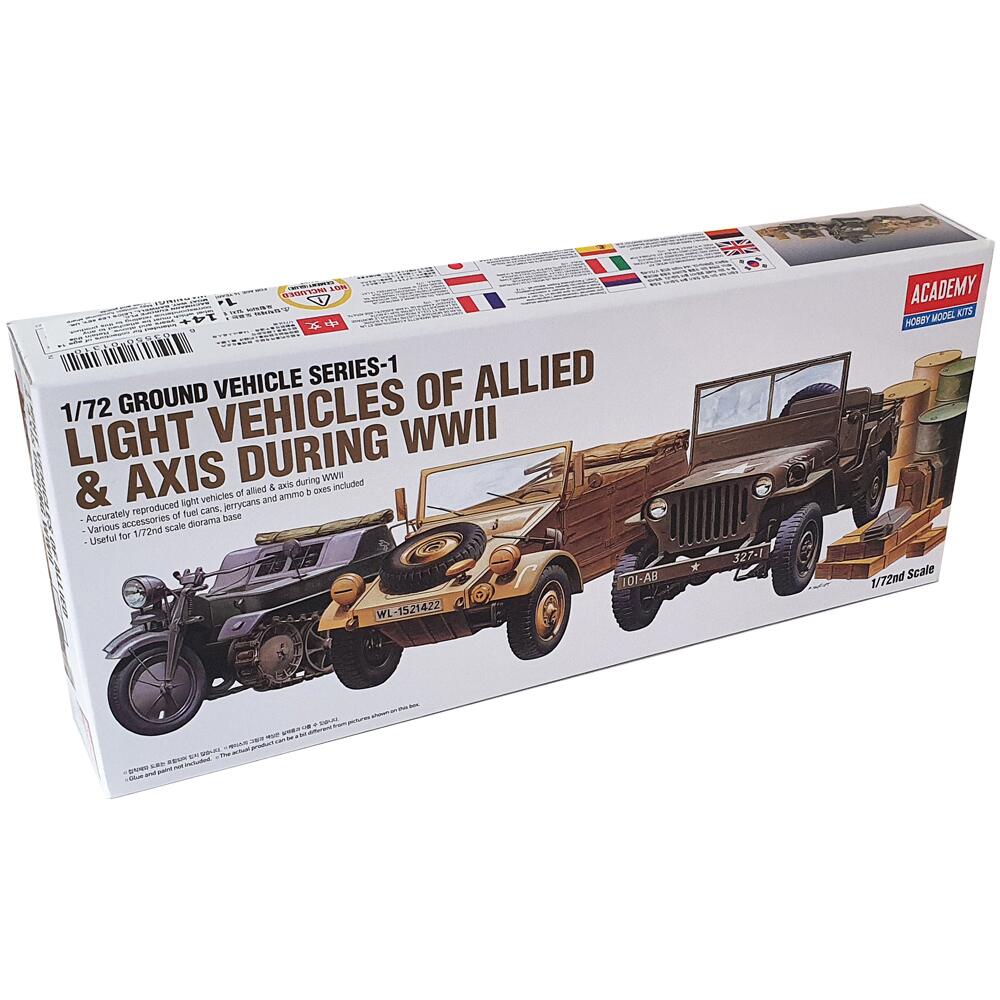 Academy Light Vehicles of Allied & Axis During WWII Model Kit Scale 1:72 13416