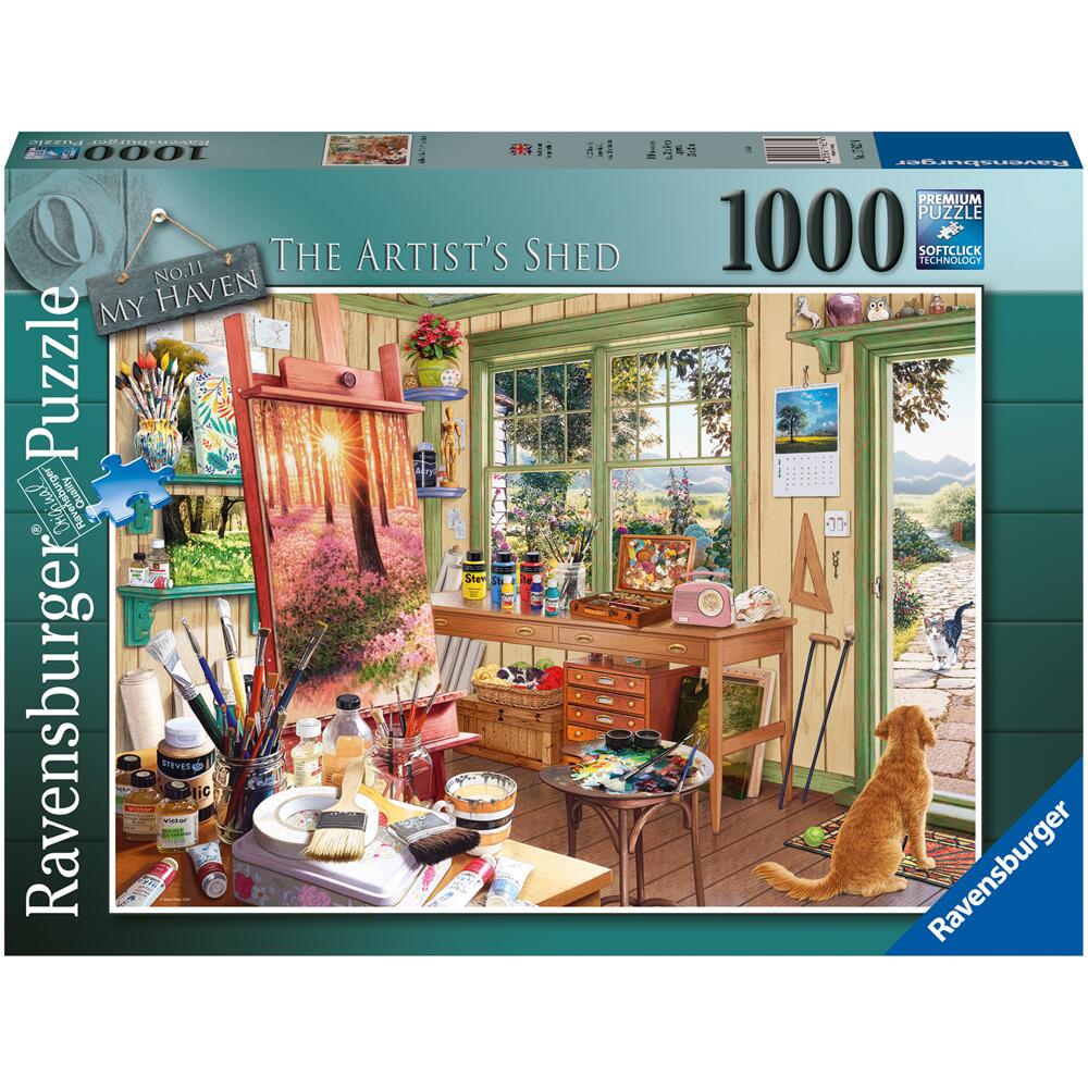 Ravensburger My Haven No 11 The Artist's Shed 1000 Piece Jigsaw Puzzle 17627