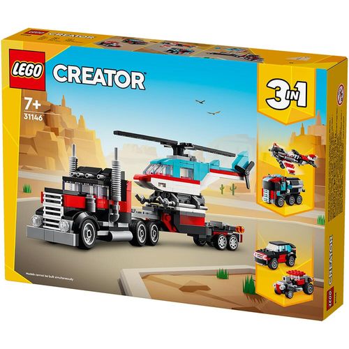 Construction set Lego 31146 Creator Platform Truck with Helicopter Multicolour