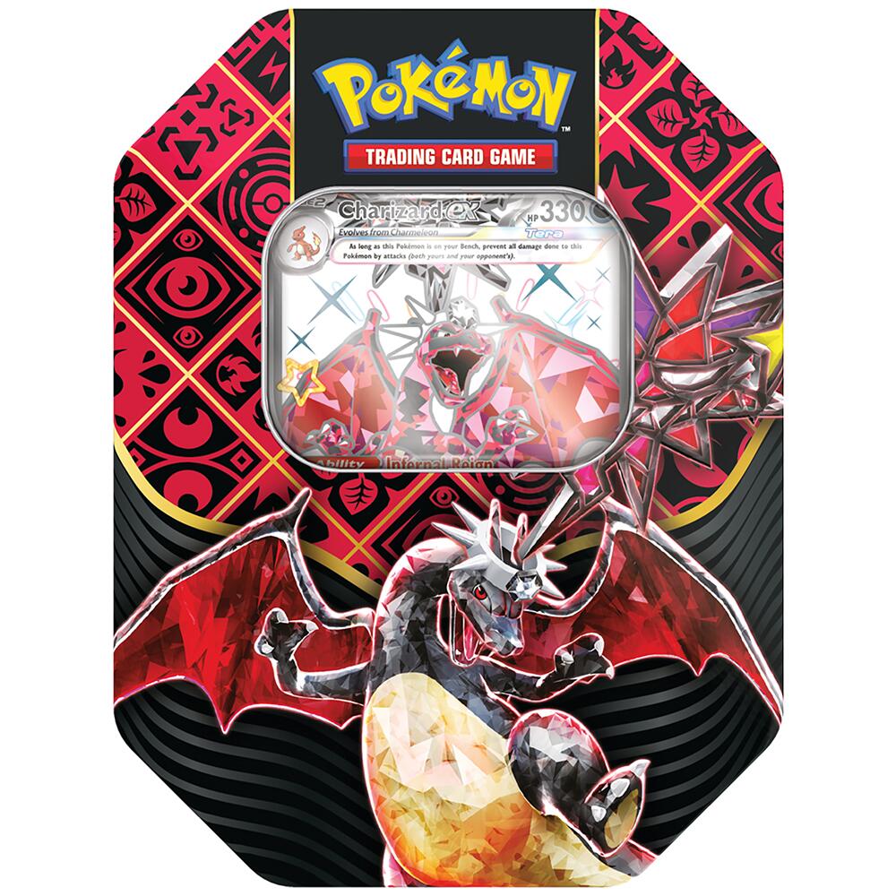 Pokémon TCG Paldean Fates Tin with 4 Booster Packs SHINY CHARIZARD POK285620-CHARIZARD