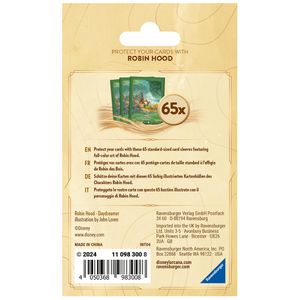 View 3 Disney Lorcana Card Sleeves ROBIN HOOD Design 65 Pack 11098300