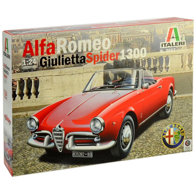 Italeri Alfa Romeo Giulietta Spider 1300 Sports Car Model Kit Scale 1:24 THC3653