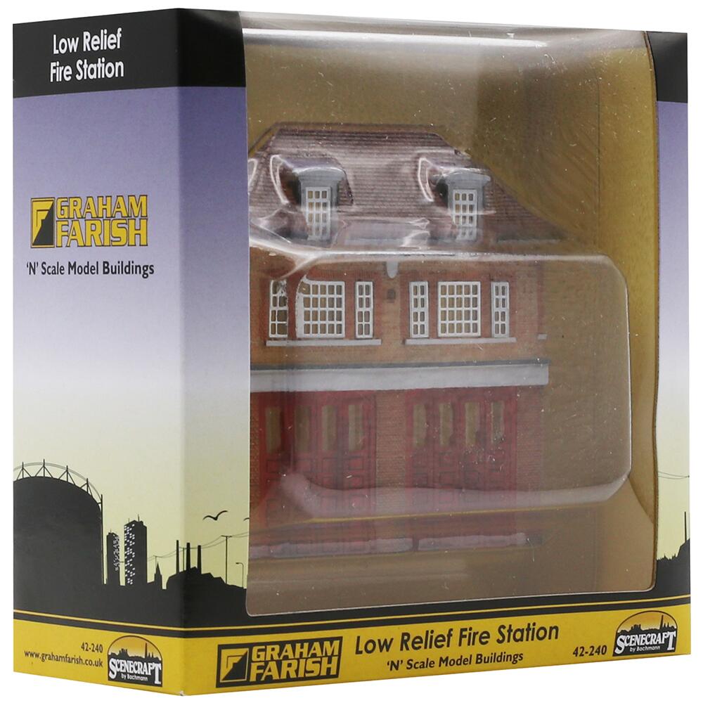 Scenecraft Graham Farish Low Relief Fire Station for Model Railway N ...