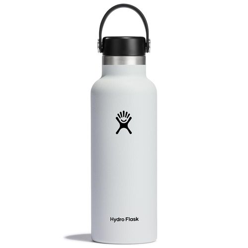 Hydro Flask Insulated Water Bottle 532ml Standard Mouth Flex Cap WHITE S18SX110