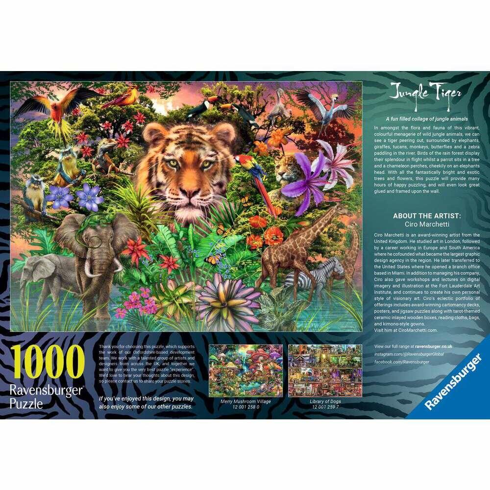 Ravensburger Jungle Tiger 1000 Piece Jigsaw Puzzle