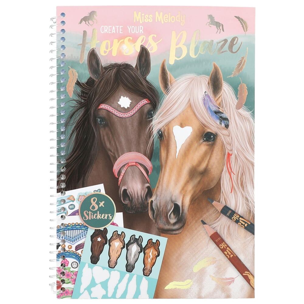 Depesche Miss Melody Create Your Horses Blaze Colouring Book