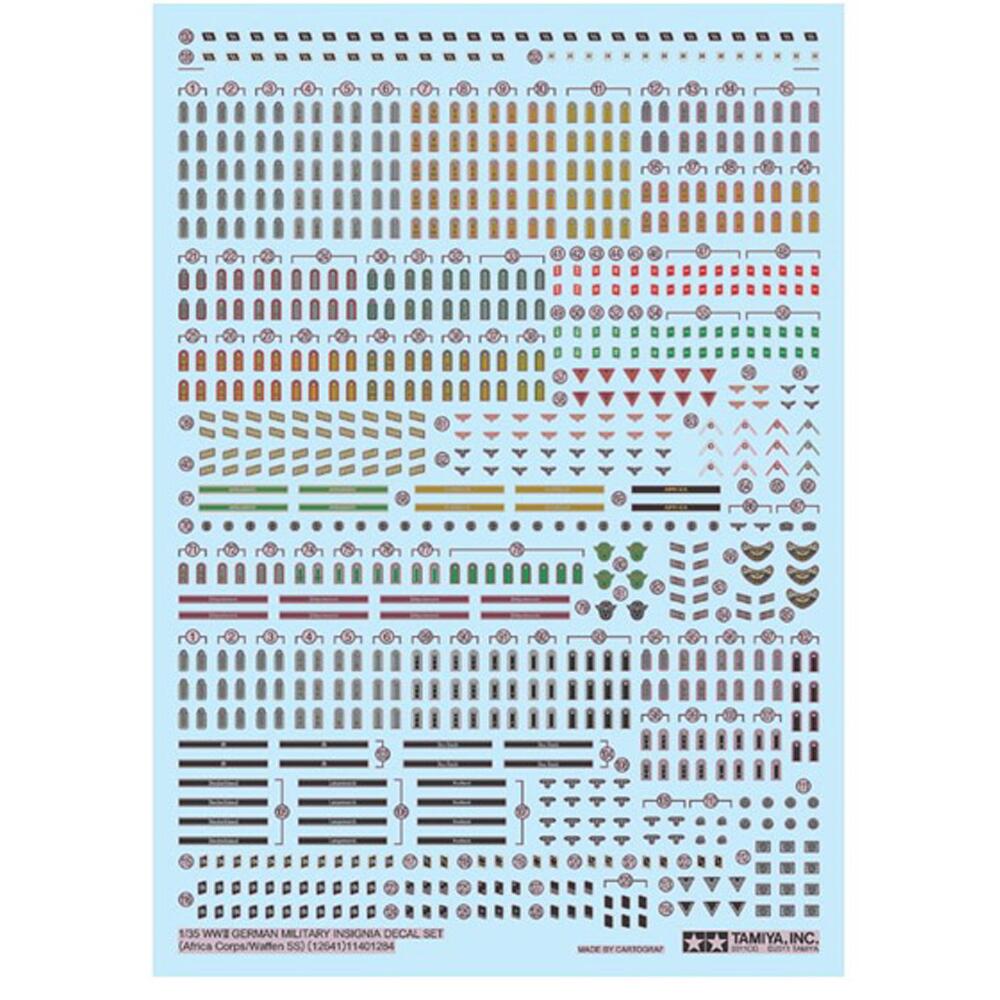 Accessoires Pour Maquette – Insignes Militaires Allemands – Tamiya 12641 – Dès 14 Ans – Kit Plastique