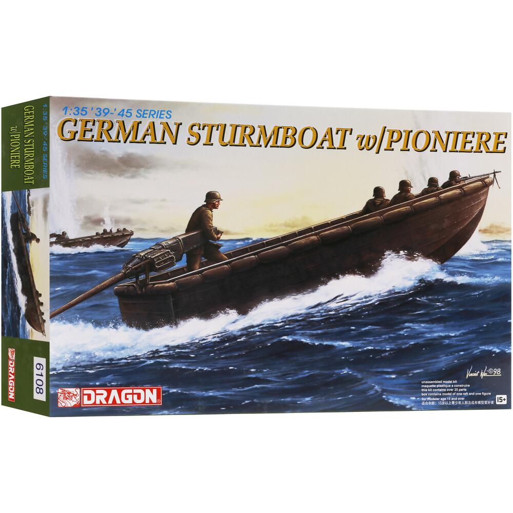 Dragon German Sturmboat with Pioniere Model Kit Scale 1:35 D6108