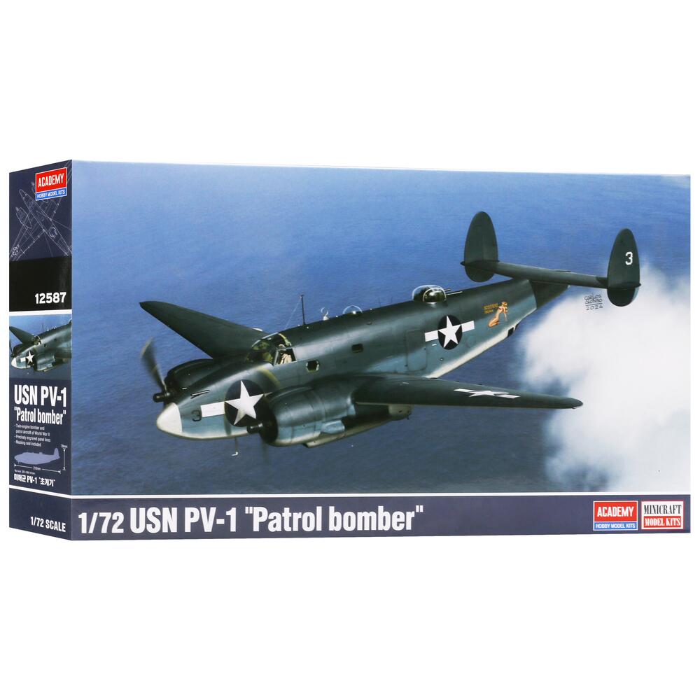 Academy US Navy PV-1 Patrol Bomber Military Aircraft Model Kit Scale 1:72 12587