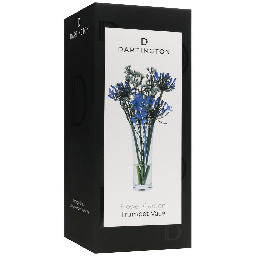 Dartington Flower Garden Hand Made Glass Trumpet Vase VA3595