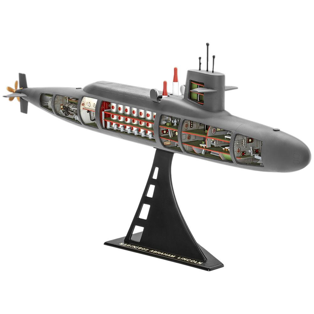 Revell S.S.B. Abraham Lincoln with Interior Military Submarine