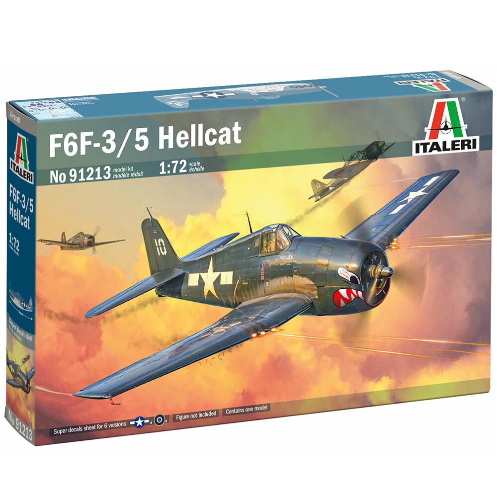 Italeri Grumman Hellcat F6F-3/5 Military Aircraft Model Kit Scale 1:72