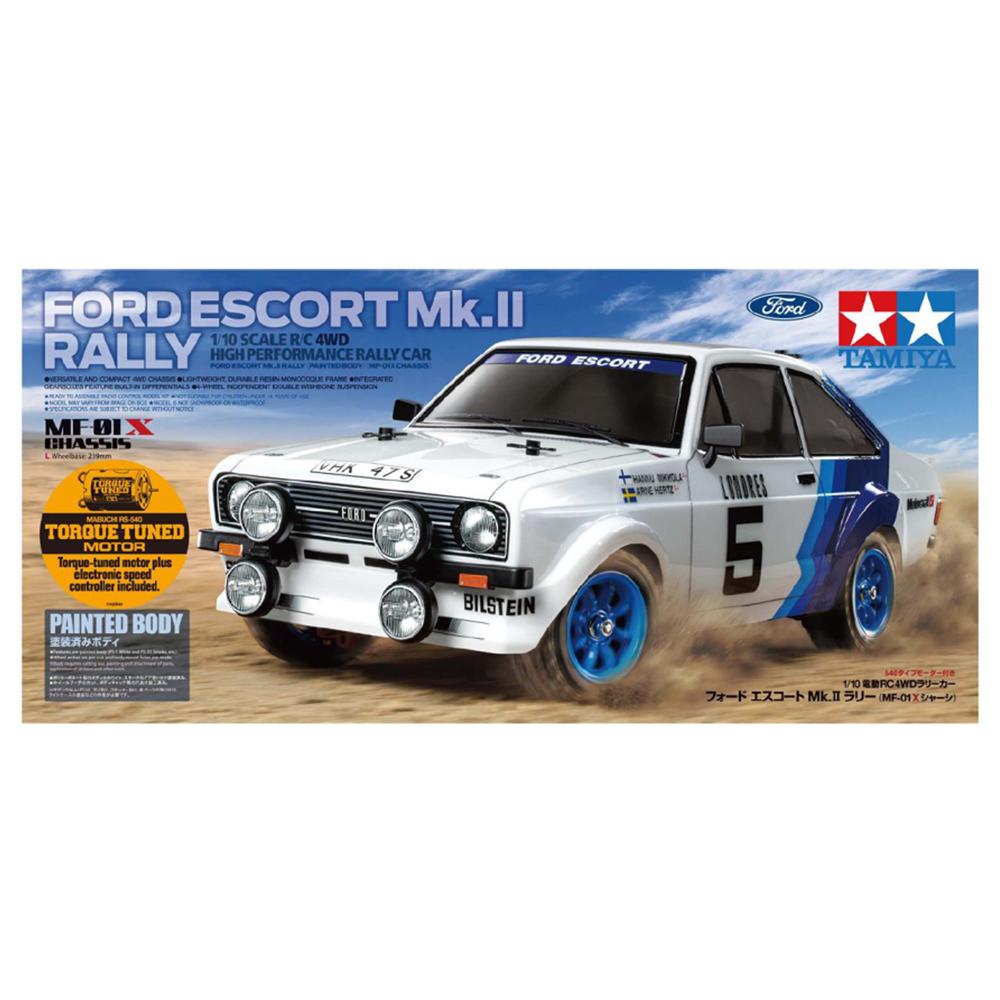 Tamiya Ford Escort Mk.II Rally (MF-01X Chassis) RC Rally Car Model Kit  (Scale 1:10)
