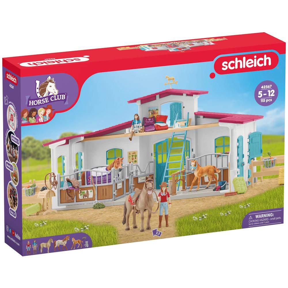 Schleich Horse Club Lakeside Riding Center Playset with Figures for Ages 5-12 42567