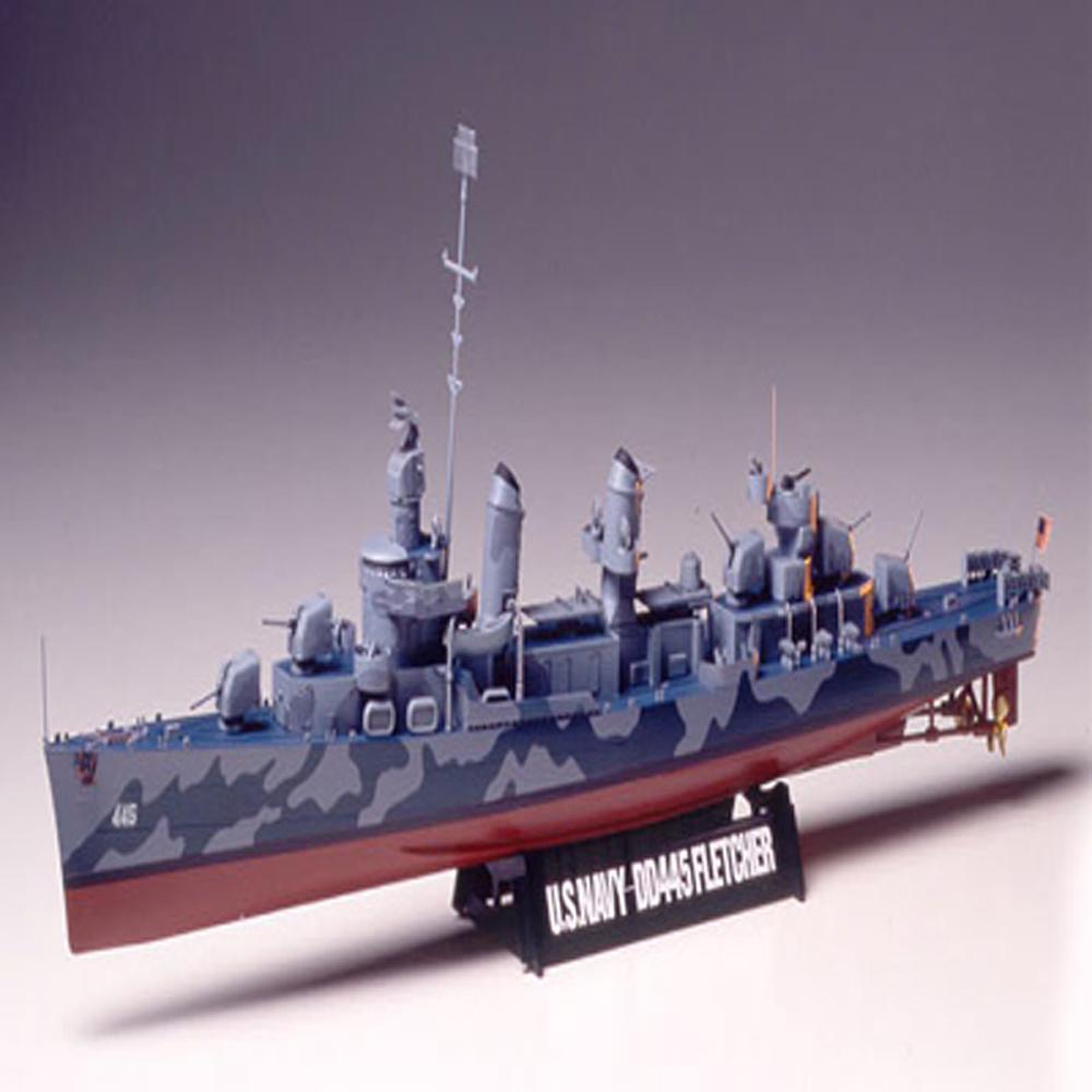 View 2 Tamiya DD445 Fletcher U.S.Destroyer Plastic Model Kit Scale 1/350 78012