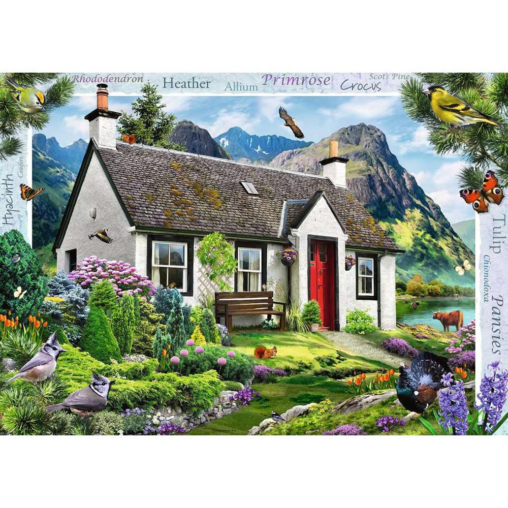 Ravensburger Puzzle 1000 Pezzi Country Collection No. 12 – Lochside Cottage, 70x50 Cm, Per Adulti E Ragazzi Dai 12 Anni