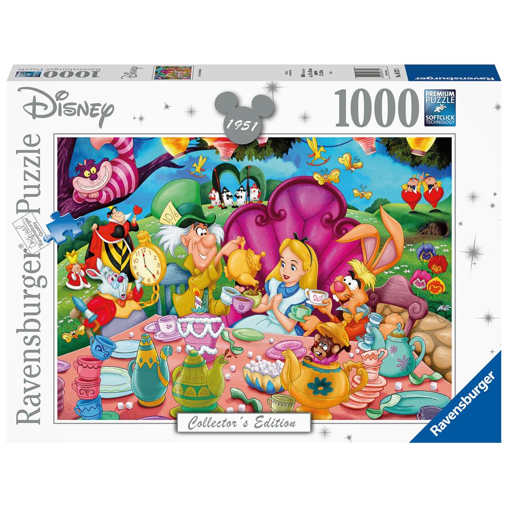 View 3 Ravensburger Disney Alice In Wonderland Collectors Edition 1000 Piece Jigsaw Puzzle 16737