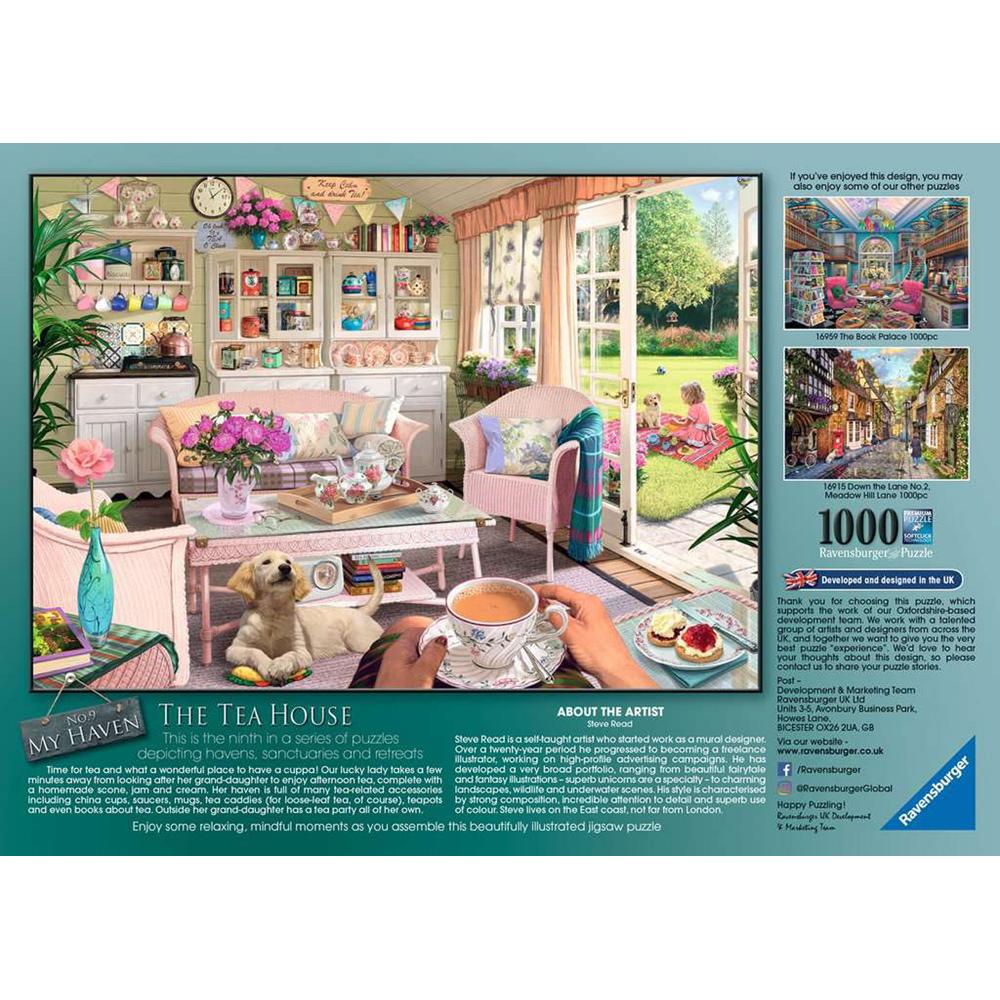 View 3 Ravensburger My Haven No.9 The Tea House 1000 Piece Jigsaw Puzzle 16956