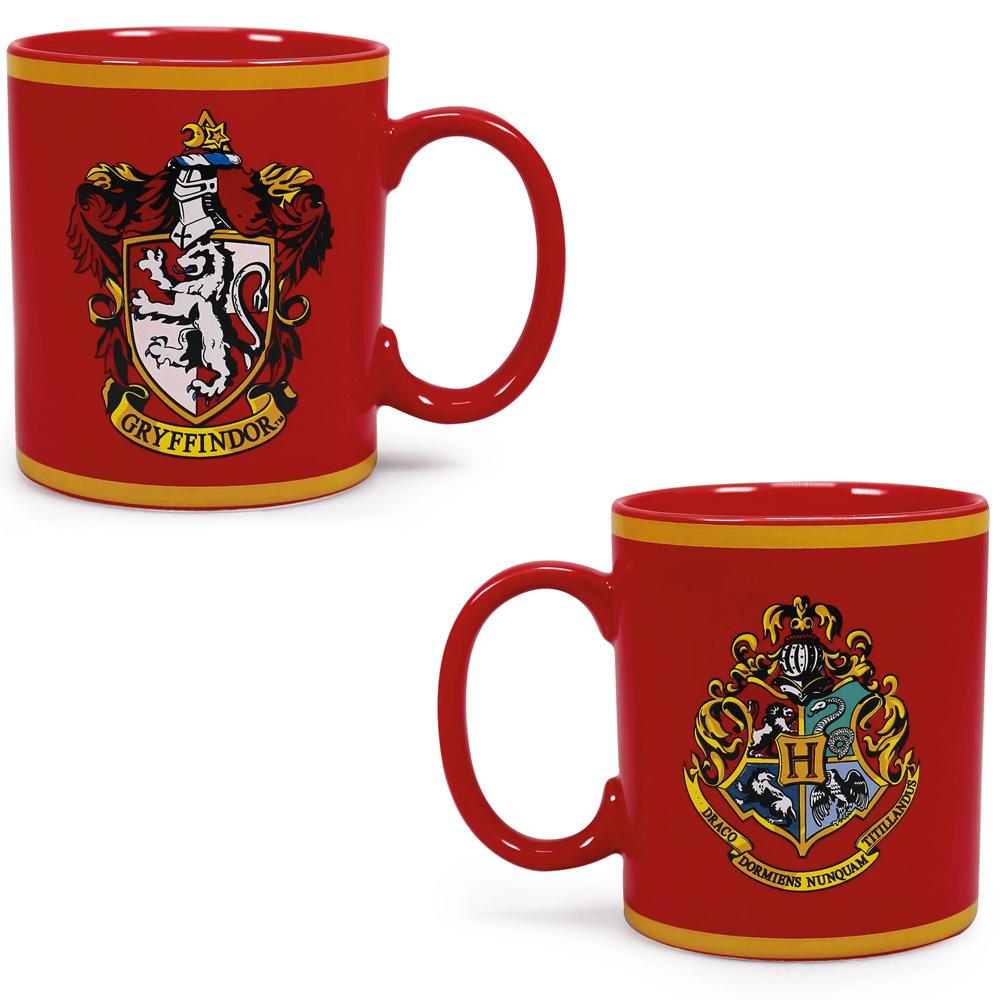 View 5 Harry Potter Gryffindor Crest 400ml Ceramic Red Mug Dishwasher Safe Boxed MUGBHP66