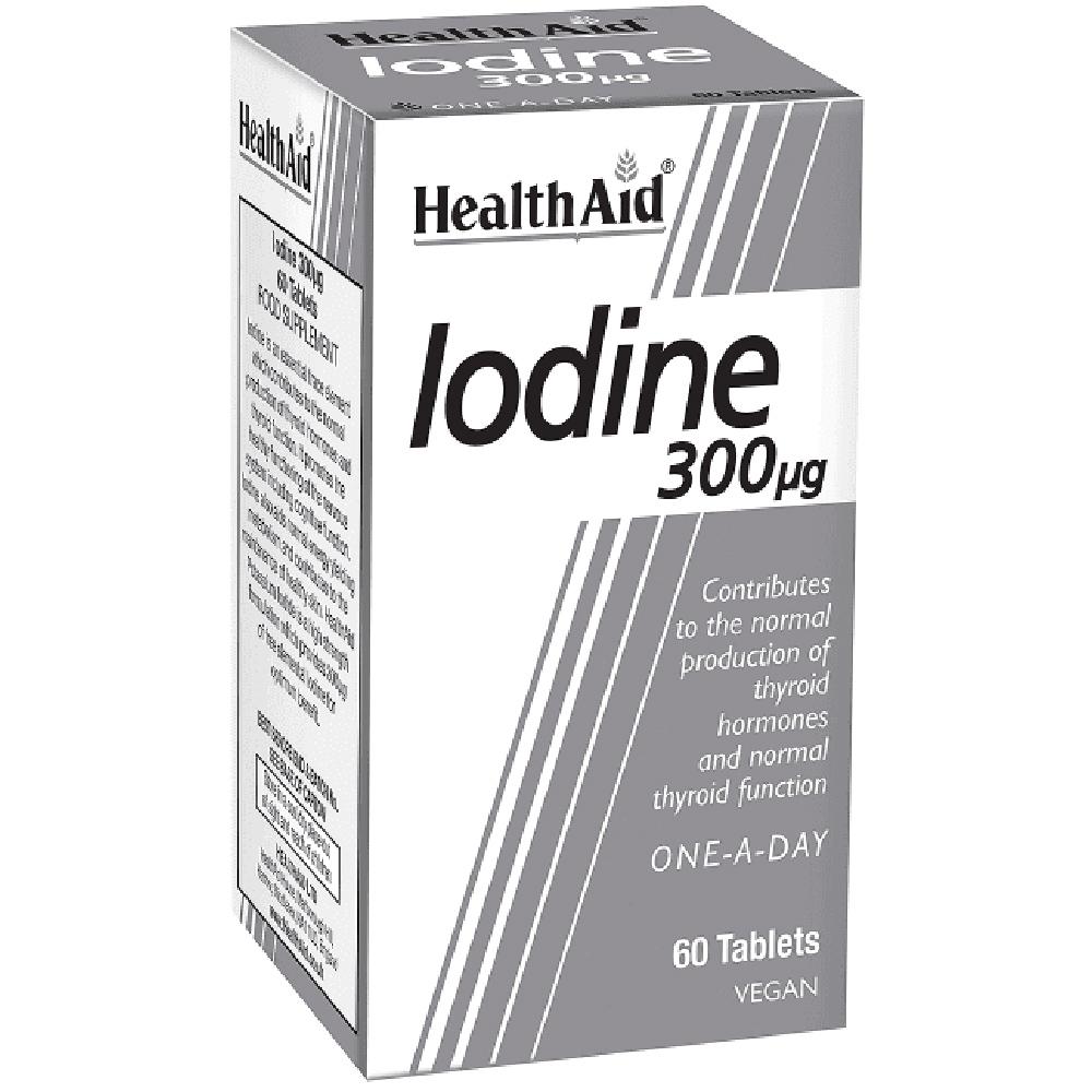 HealthAid Iodine 300µg Food Supplement 60 TABLETS H801338