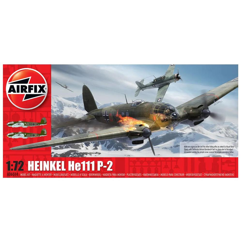 Airfix Heinkel He111 P2 German Bomber WWII Aircraft Model Kit Scale 1:72 A06014