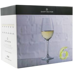 View 5 Dartington Crystal WHITE Wine Set of SIX Glasses ST3262/2/6PK