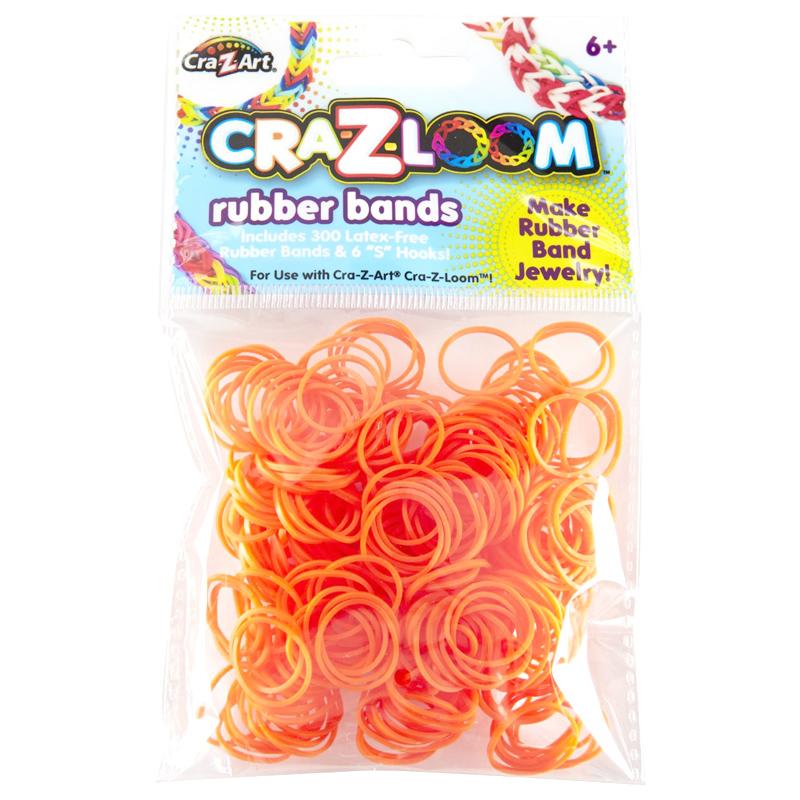 Cra-Z-Loom Fashion Colour Band ORANGE (300 Pack) CO19101ORANGE