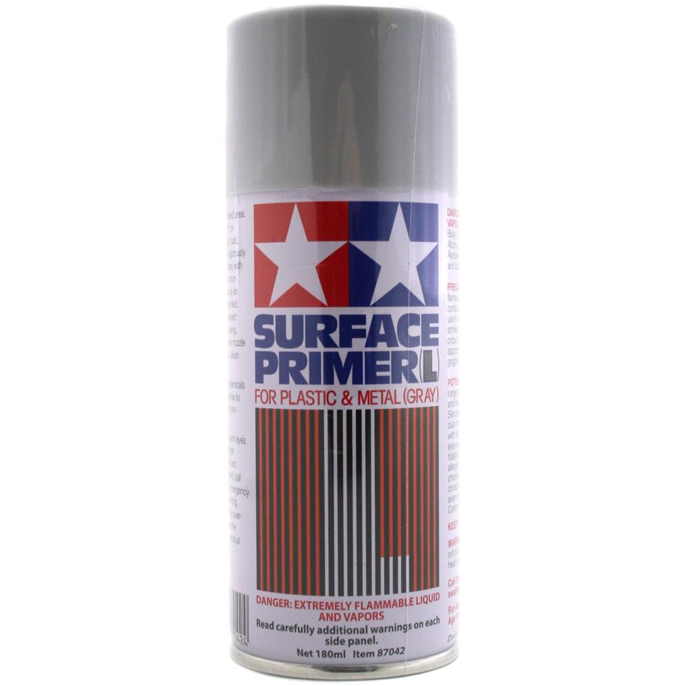 Tamiya Surface Primer Spray Paint GREY LARGE 180ml 87042