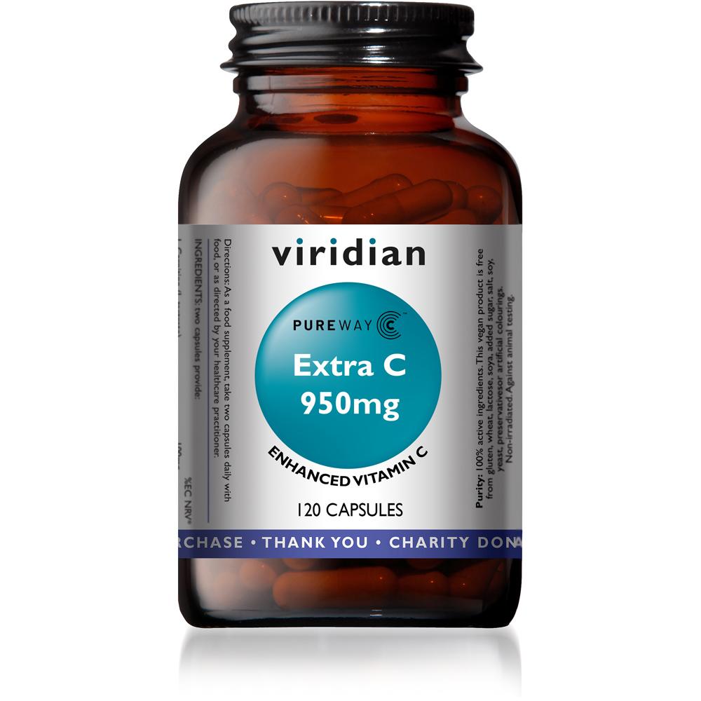 Viridian Extra C 950mg Enhanced Vitamin C 120 Capsules 0220
