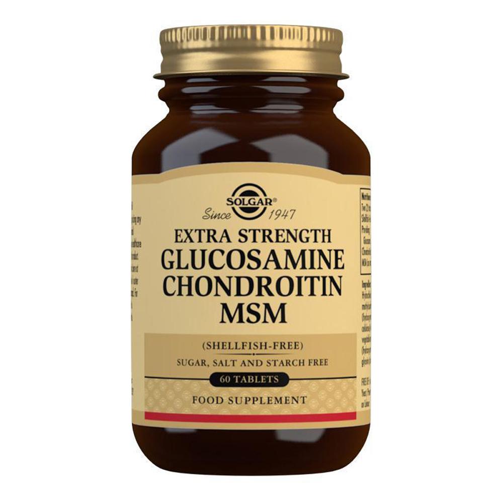 Solgar Extra Strength Glucosamine Chondroitin MSM 60 TABLETS E1318