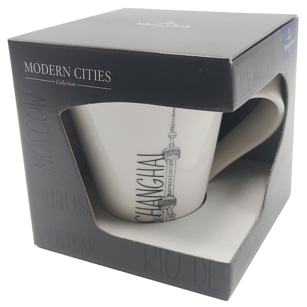 View 2 Villeroy & Boch Modern Cities Collection SHANGHAI 310ml Porcelain Mug BOXED 10-1628-5111