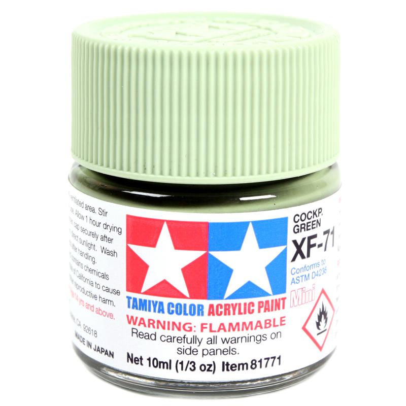Tamiya XF Acrylic Paint 10ml - COCKP. GREEN XF-71 81771
