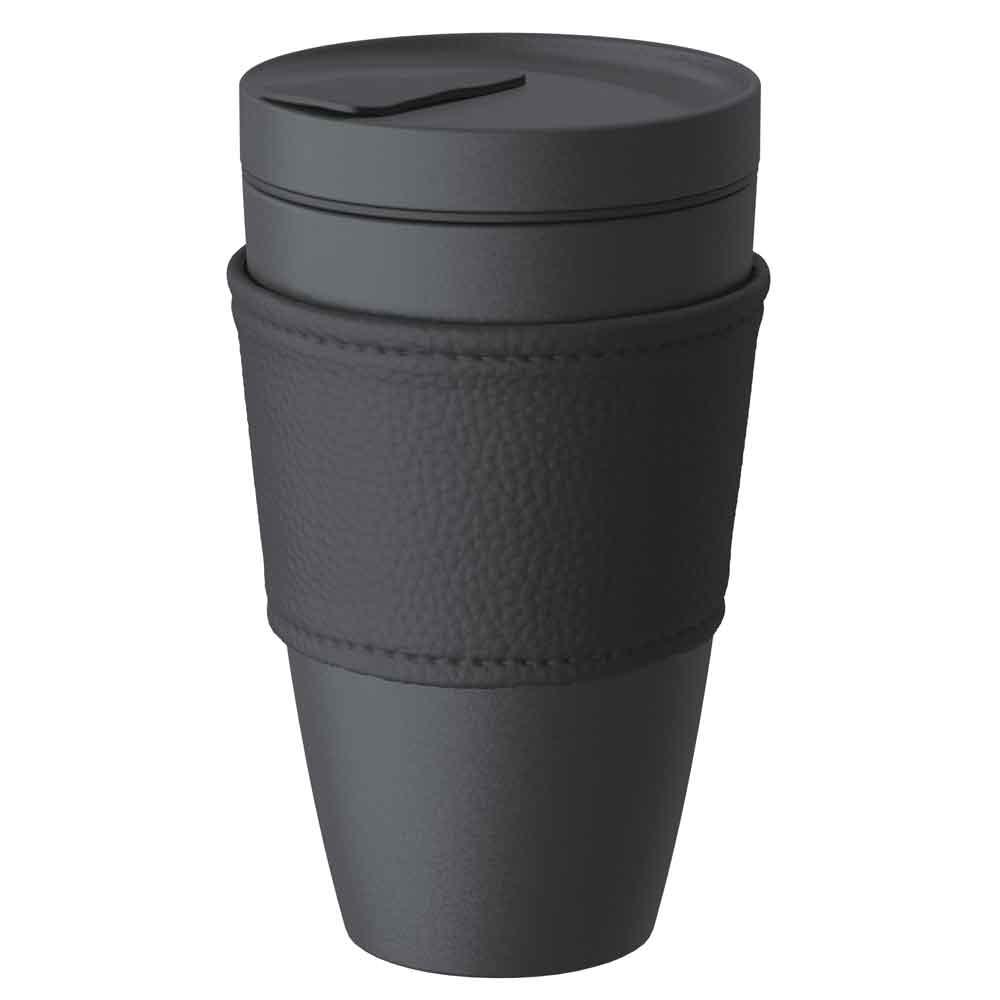 Villeroy & Boch Manufacture Rock Coffee To Go Black 350ml Porcelain Travel Mug 10-4868-9358
