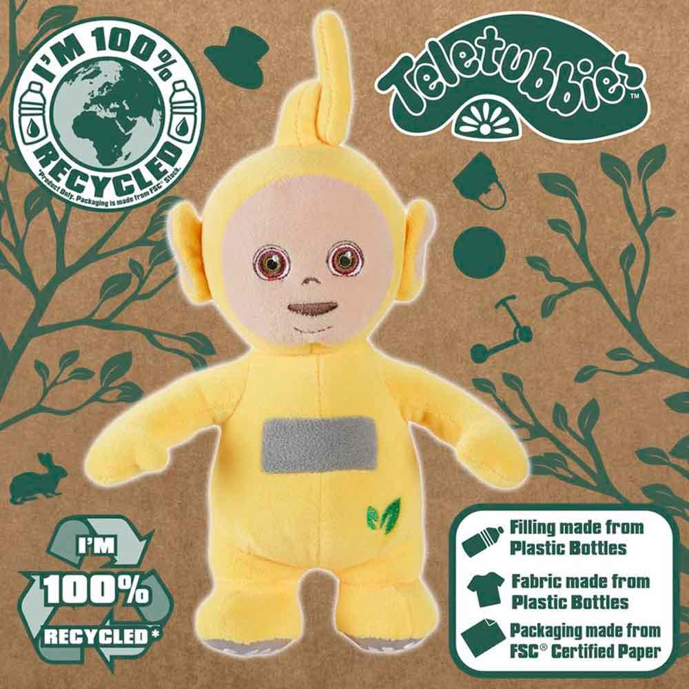 View 3 Teletubbies Laa Laa Soft Toy Recycled Eco Range Plush for Ages 18 Months+ 0EP-07609
