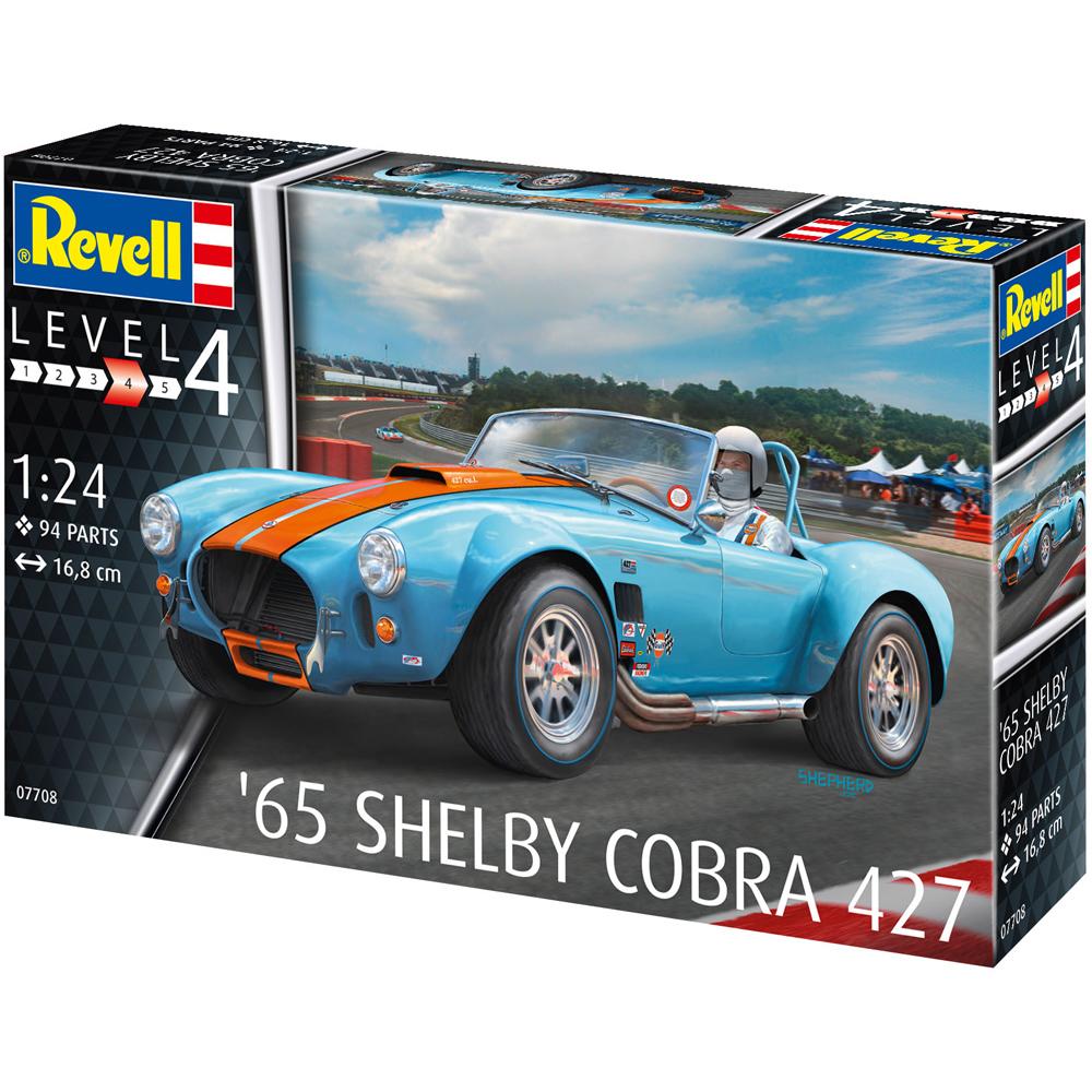 View 3 Revell Shelby Cobra 427 1965 Racing Car Model Kit 16cm Long Scale 1:24 07708