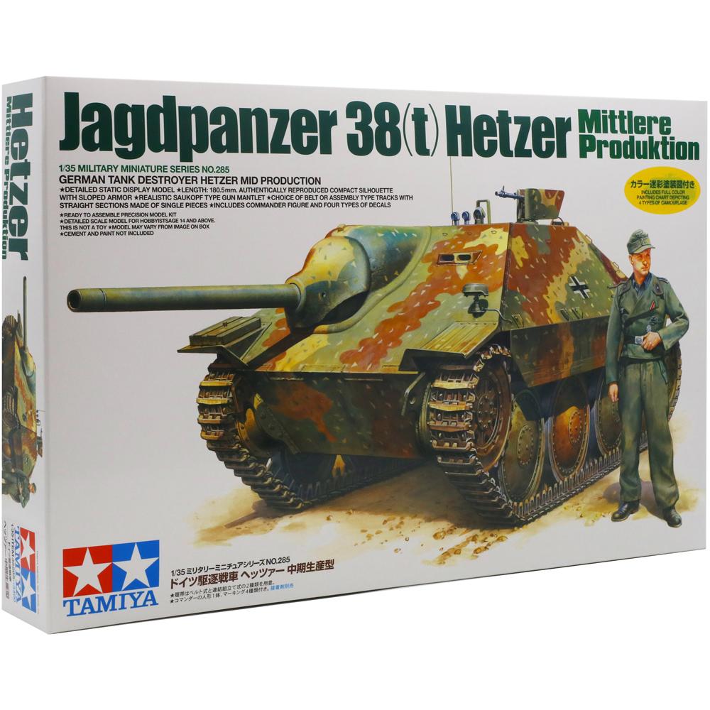 Tamiya Jagdpanzer 38(t) Hetzer Mid Production Plastic Model Kit 35285 Scale 1/35 35285